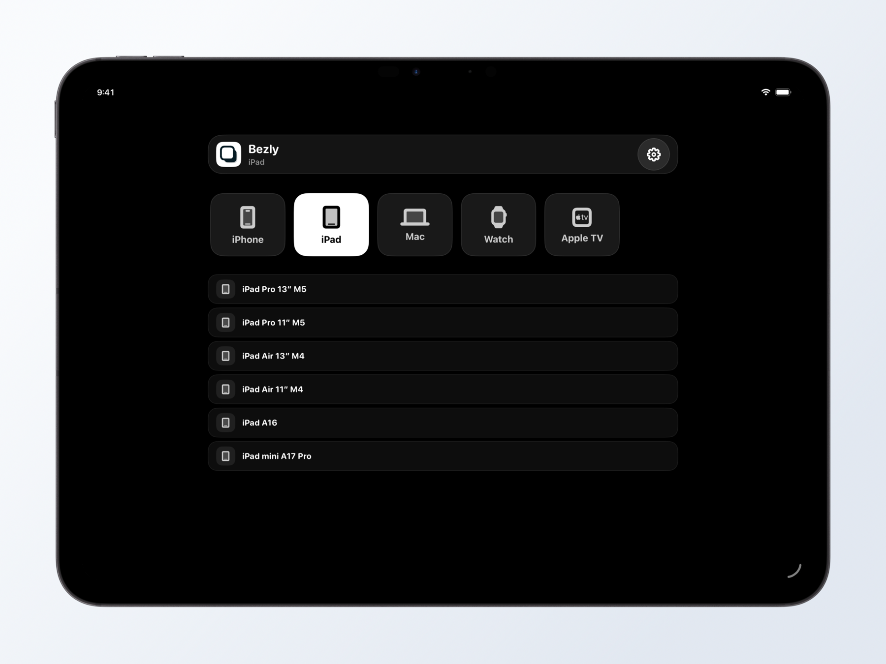 Listado de iPad compatibles en Bezly