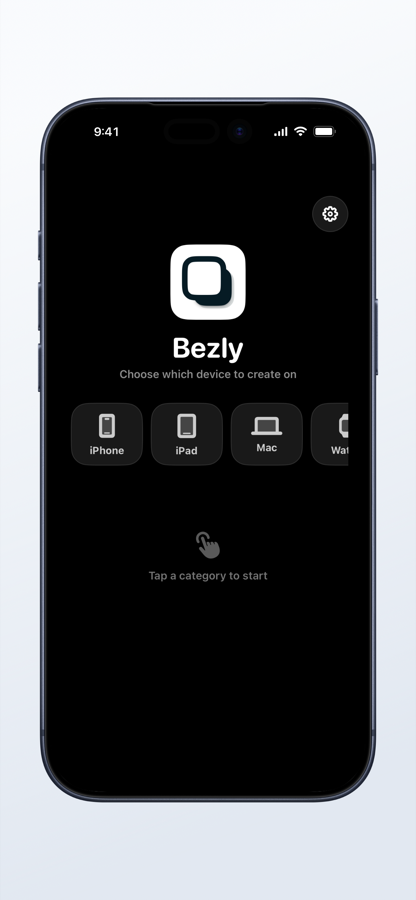 Selector de dispositivos de Bezly en iPhone