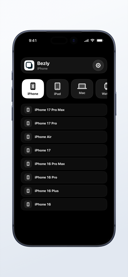 Listado de iPhone compatibles en Bezly