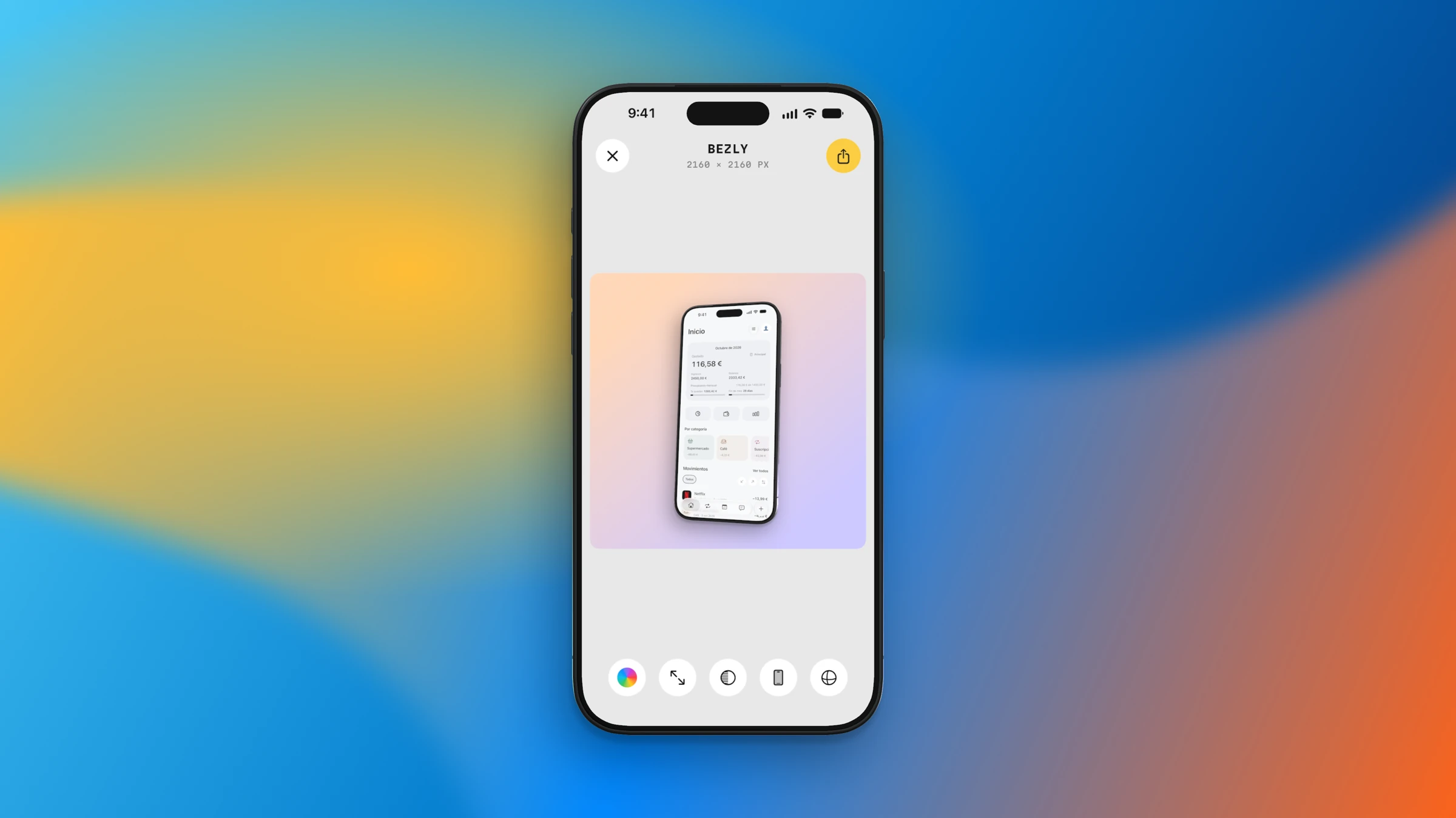 Bezly — device mockup created with Bezly