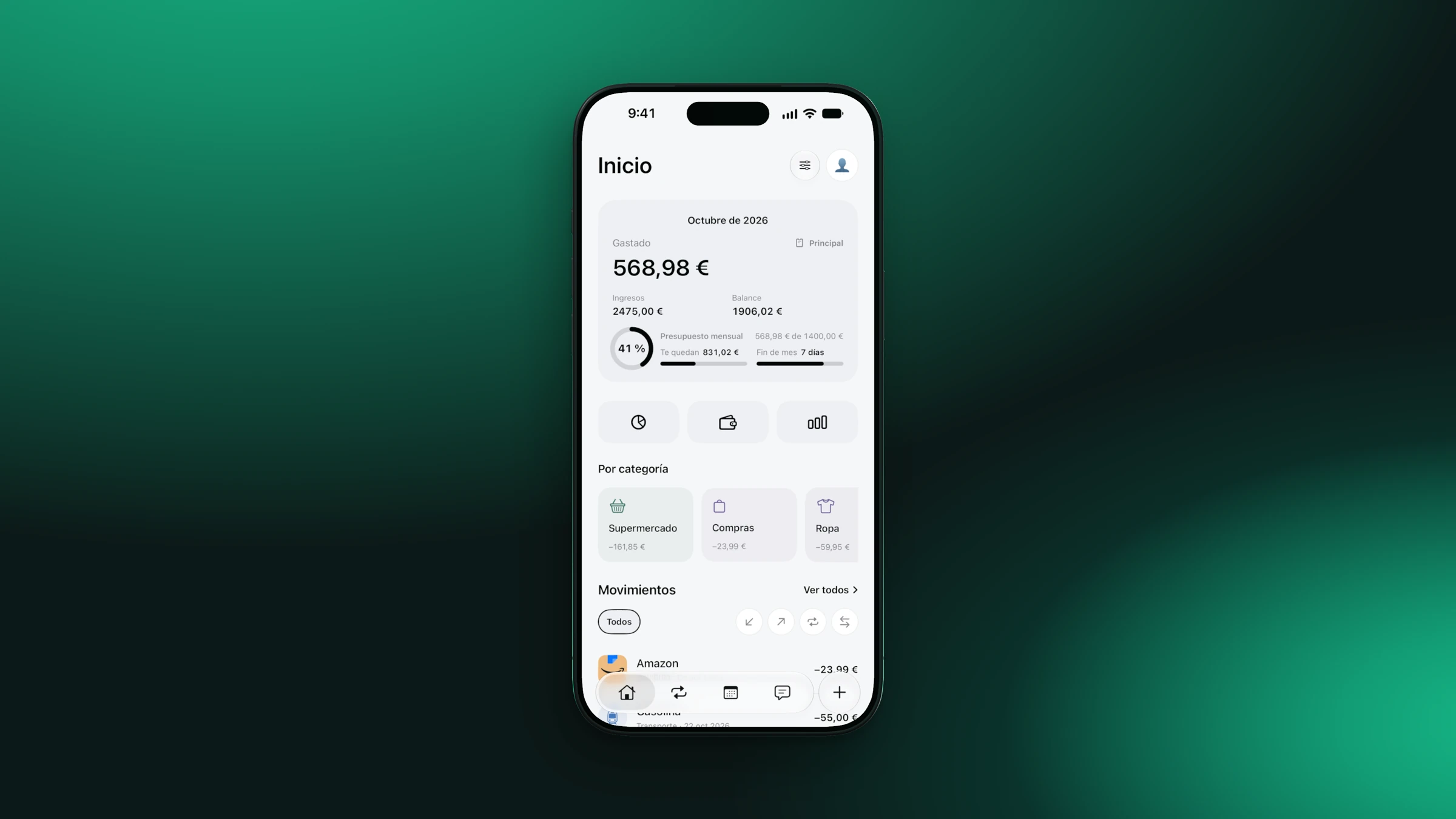 Trackle — device mockup created with Bezly
